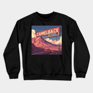 Retro Camelback mountain phoenix az Crewneck Sweatshirt